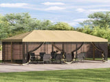 6 x 3 m Cream Polyester and Steel 190 3375983
