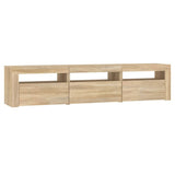 TV Cabinet with LED Lights Sonoma Oak 180x35x40 cm 3152756