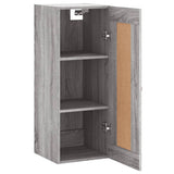 Wall Mounted Cabinet Grey Sonoma 34.5x34x90 cm Engineered Wood 830482