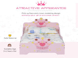 Kids Toddler Bed Princess Crown Theme Safety Side Rails Slats Home Bedroom Furniture Boys Girls 3-6 T3398P347662