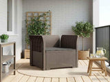 1-Seater Armchair with Cushion Rattan Look PP Light Grey 8011865