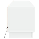 LED TV Cabinet High Gloss White Engineered Wood 897349