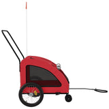 Pet Bike Trailer Red Oxford Fabric and Iron 93985