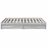Bed Frame with Drawers without Mattress Grey Sonoma 120x200 cm 3280669