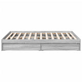 ZNTS Bed Frame with Drawers without Mattress Grey Sonoma 120x200 cm 3280669