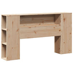 ZNTS Bookcase Bed without Mattress 150x200 cm King Size Solid Wood Pine 3321971