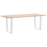 Dining Table Legs V-Shape 2 pcs White 70x cm Steel 4012645