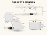 Portable Beauty Bed, Adjustable 3 Section Massage Table, Folding Massage, Salon Beauty Tattoo 18631292