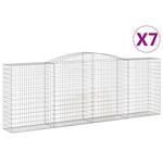 Arched Gabion Baskets 7 pcs 400x50x140/160 cm Galvanised Iron 3147027