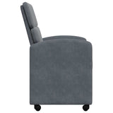 Dining Chairs with Wheels 2 pcs Dark grey 58 x 65 x 98 cm 42017876