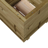 Garden Planter 50x50x49.5 cm Impregnated Wood Pine 847357