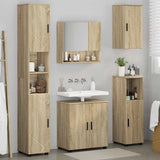 Bathroom Furniture Set 5 pcs Sonoma Oak Engineered wood & Metal 3392985