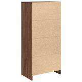 Cabinet with Drawer Brown Oak 55.5x34x119.5 cm Engineered Wood 861649