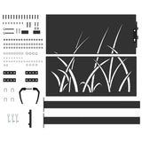 Garden Gate with Lock Black 110 x 105 cm Powder-coated steel 42015889