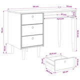 Desk BILBAO Dark Caramel 114 x 53 x 75 cm 42041338