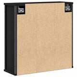 Bathroom Wall Cabinet with Mirror Black Oak 60x21x60 cm 861897