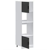 Oven Cabinets 2 pcs Porto Black Engineered Wood 3315052