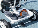 6 in 1 Tricycle for Kids with 5-point harness straps, Removable Canopy, White T3398P348139
