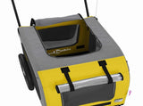 Pet Bike Trailer Yellow and Grey 54.5 x 120 x 161 cm 93847