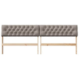 Upholstered Headboard Taupe 200 cm Solid Pine Wood 879157