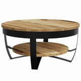 244675 Coffee Table Solid Rough Mango Wood 65x32 cm