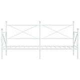 Day Bed without Mattress White 90x190 cm Steel 4104681