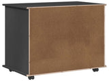 Rolling Cabinet Grey 63.5 x 39 x 65.5 cm Solid Pine Wood 42028382