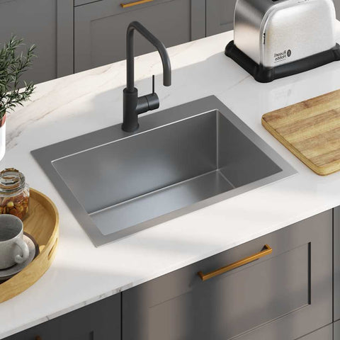 ZNTS Handmade Kitchen Sink Stainless Steel 51512