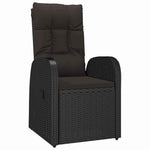 Garden Dining Set with Cushion 7 pcs Black Poly rattan 3379524