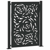 Garden Gate Black 100x125 cm Steel Flame Design 4100990