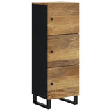 Highboard with 3 Doors 40x33x110 cm Solid Wood Mango&Iron 352932