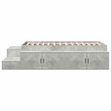 Storage Bed Frame Concrete Grey 75 cm Engineered Wood 3335592