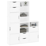 Side Cabinets 5 pcs "ODDA" White 40x24x79 cm Solid Wood Pine 3365363