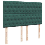 Box Spring Bed with Mattress Dark Green 140x190 cm Velvet 3290915