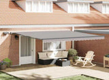 Retractable Awning Light Grey 400 x 300 cm Fabric and Aluminium 3330644