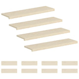 Stair Tread 12 pcs 90 x 30 x 2 cm White Solid Oak Wood 3449413
