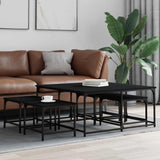 Nesting Coffee Tables 5 pcs Black Engineered Wood 835334