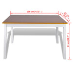 5 Piece Dining Set Brown and White 240884