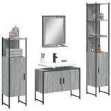 4 Piece Bathroom Cabinet Set Grey Sonoma Engineered Wood 3214362