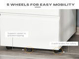 3 Drawer Filling Cabinet, Mobile Metal File Cabinet with Anti-tilt Design for Letter, A4, Legal T3398P330382