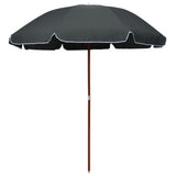 Garden Parasol Anthracite Polyester, Steel Large 47805