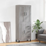 Highboard Grey Sonoma 69.5x34x180 cm Engineered Wood 3199839
