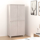 Wardrobe HAMAR White 89x50x180 cm Solid Wood Pine 340481