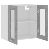 Hanging Glass Cabinet Concrete grey Engineered wood Medium 802525