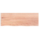 Bathroom Countertop Light Brown 80x30x cm Treated Solid Wood 3156114