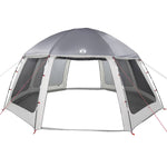 ZNTS Pool Tent with Removable Fly & Mesh Walls Grey 510x510 cm 4100636