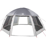 ZNTS Pool Tent with Removable Fly & Mesh Walls Grey 510x510 cm 4100636