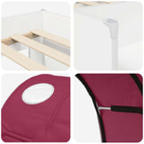 Bed with Tunnel 3 pcs White and Red Engineered Wood 3423561