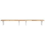 Basin Shelf Wall Mounted Steel and Solid Wood Acacia 3302676
