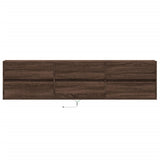 TV Wall Cabinet with LED Brown Oak 180x31x45 cm 3307939